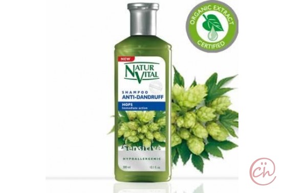 Шампоан за коса против пърхот с Хмел Sensitive – Natur Vital